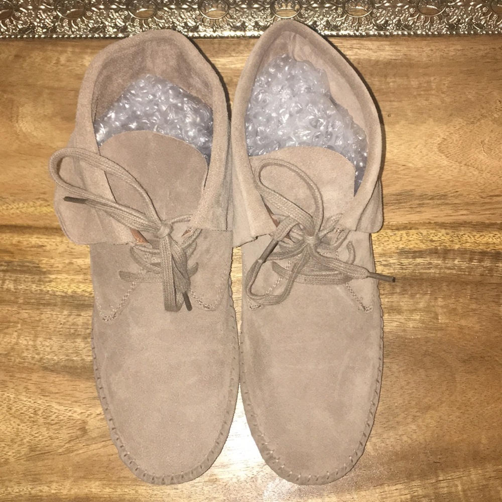 Lucky Lace Up Suede Mocassins